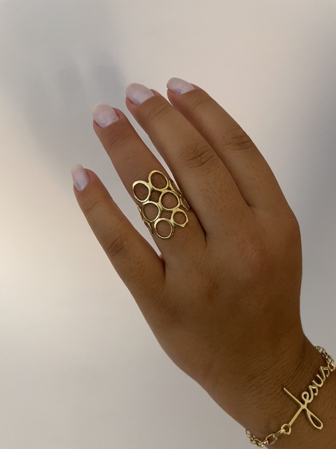 Anel feminino 10 bolhas