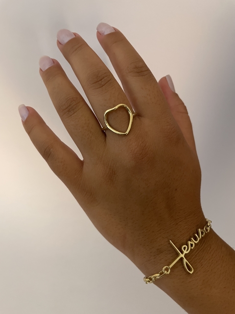 Anel feminino coração