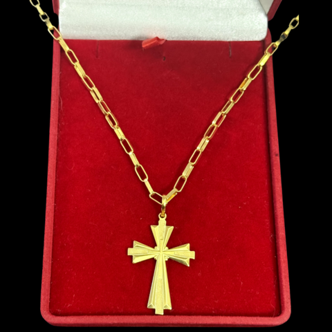 Pingente cruz catolica vazada
