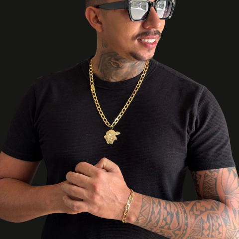 Cordão pulseira e pingente 7 mm modelo 2025 - comprar online