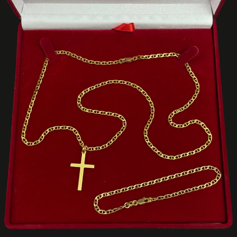 Cordão Pulseira e Pingente Piastrine 2 mm