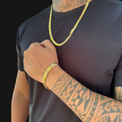 Cordão e Pulseira laminado 5 mm curto - comprar online