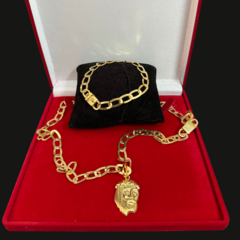Promoção cordão pulseira e pingente laminado 7m 2024