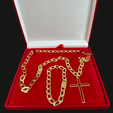 Promoção cordão pulseira e pingente laminado 7m 2024