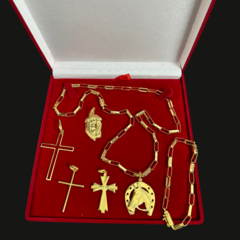 Cordão pulseira e pingente cartier 5 mm na internet