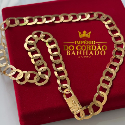 Cordão laminado 12 mm banhado a ouro - comprar online