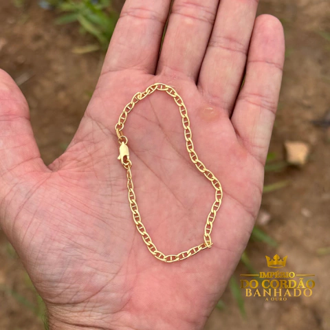 Pulseira Piastrine 2 mm banhado a ouro - comprar online