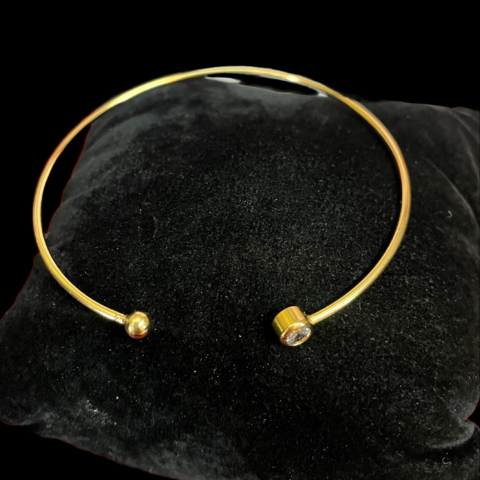 Bracelete aberto argola moeda antiga