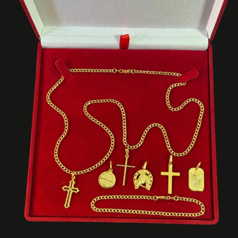 Cordão Pulseira e Pingente Pitbull 1 mm - comprar online