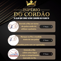 Pulseira cadeado 5 mm diamantado - IMPÉRIO DO CORDÃO