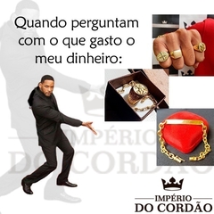 CORDÃO PULSEIRA E PINGENTE LAMINADO 8 MM - loja online