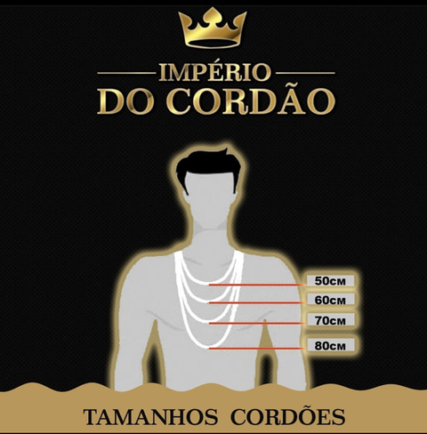 CORDÃO E PINGENTE LAMINADO 8 mm