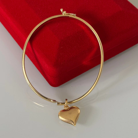 Bracelete feminino berloque coração - comprar online