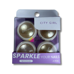 Polvo Sparkle CITY GIRL - DORADO -
