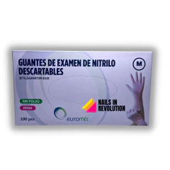 Guantes de nitrilo rosa x100 unidades - comprar online