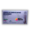 Guantes de nitrilo rosa x100 unidades