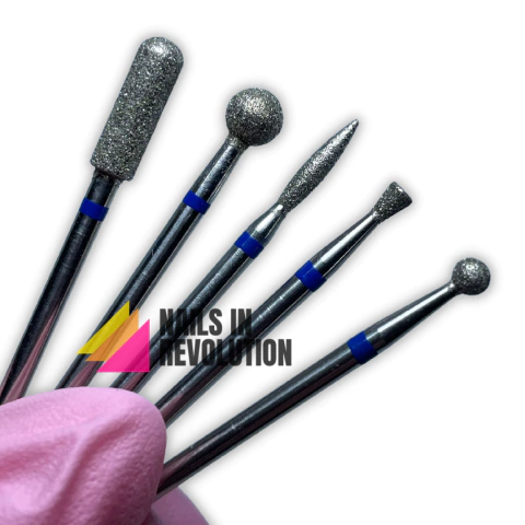 Kit 5 fresas MANICURIA RUSA BANDA AZUL