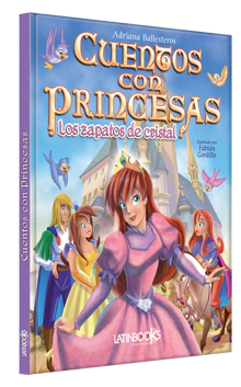 Cuentos Con Princesas: Los Zapatos De Cristal - Tapa dura con brillos - comprar online
