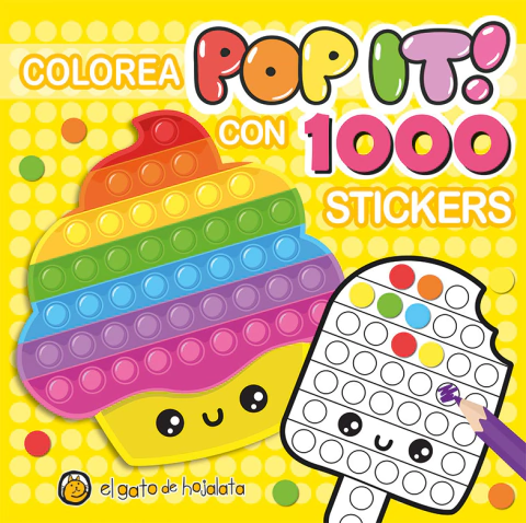 Cupcake - Colorea Pop It con 1000 stickers