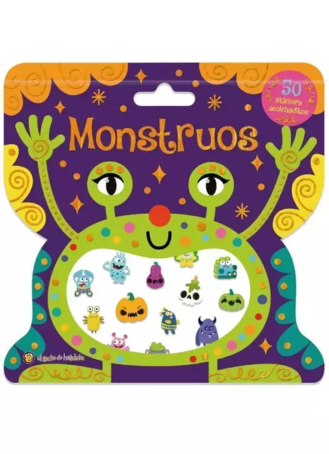 Monstruos - incluye 50 stickers acolchados