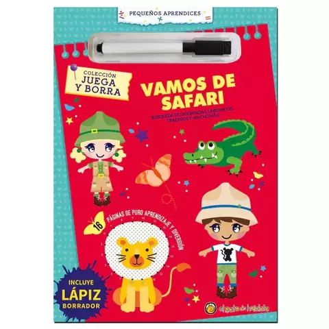 Vamos al Safari - Juega y borra - Incluye lapiz borrador