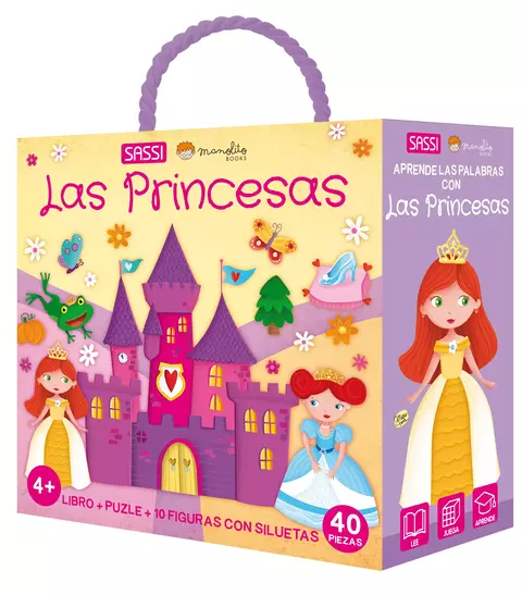 Las Princesas - Libro + Puzle 40 piezas + 10 figuras con siluetas