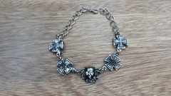 Pulsera - Combinada Cruz De Los Caballeros De Malta + Calavera