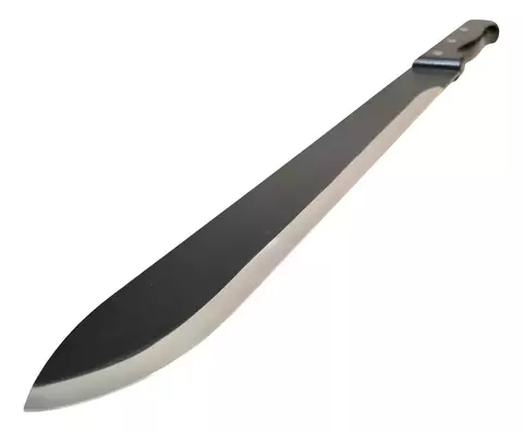 Machete Brasilero Acero 420 Mango Madera Negro Funda Nailon