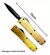 Navaja Metal Retractil Automatico Pequeña Dorada