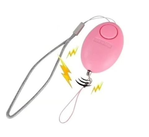 Alarma Defensa Personal Rosa - Espanta Delincuentes Llavero Autodefensa