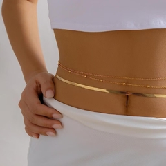 Body chain dourada 3 peças na internet