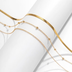 Imagem do Body chain dourada 3 peças