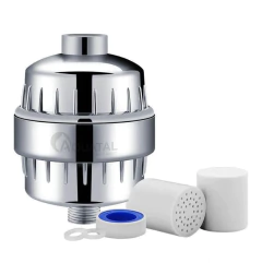 Filtro De Ducha Cromado 15 Etapas Conex. 1/2 Con 2 Filtros - comprar online