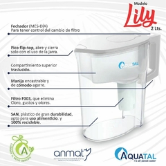 Jarra Lily Blanca - Combo 3 filtros - comprar online
