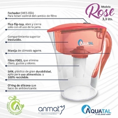 Jarra Rose Roja - Combo 2 filtros - comprar online