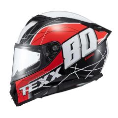Imagem do Capacete Texx Kaiman Vector Preto Vermelho e Branco