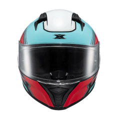 Capacete Texx Raptor Hornet Fechado Azul Vermelho e Branco - Zum Acessórios para Motociclistas