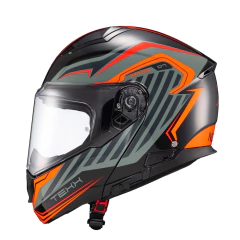 Capacete Texx Articulado Kratos Nomade Laranja Óculos Solar na internet