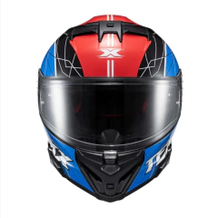 Capacete Texx Kaiman c/ Óculos Vector Azul Vermelho Preto - Zum Acessórios para Motociclistas