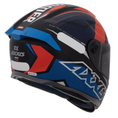 Capacete Axxis Fechado Fosco Hummer B Zul C5 Verm Azul - comprar online