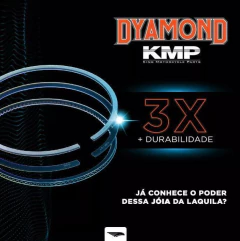 Kit Cilindro Pistão Anéis KMP DYAMOND CG/BROS 160 na internet