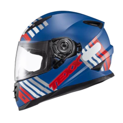 Capacete Texx Fechado Wing Grid Azul Vermelho Branco