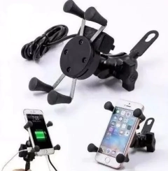 Suporte De Celular Com Carregador Para Moto