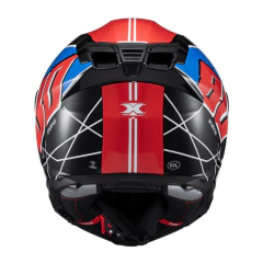 Capacete Texx Kaiman c/ Óculos Vector Azul Vermelho Preto - comprar online