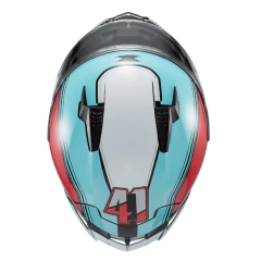 Capacete Texx Raptor Hornet Fechado Azul Vermelho e Branco - loja online