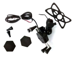 Imagem do Suporte De Celular Com Carregador Para Moto