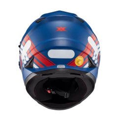 Capacete Texx Fechado Wing Grid Azul Vermelho Branco - loja online