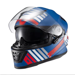 Imagem do Capacete Texx Fechado Wing Grid Azul Vermelho Branco