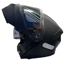 Capacete Articulado Escamoteável Xtroy Preto Brilho Robocop - Zum Acessórios para Motociclistas