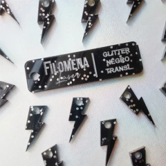50 DIJES BIJOU 6 CM. ACRÍLICO GLITTER en internet